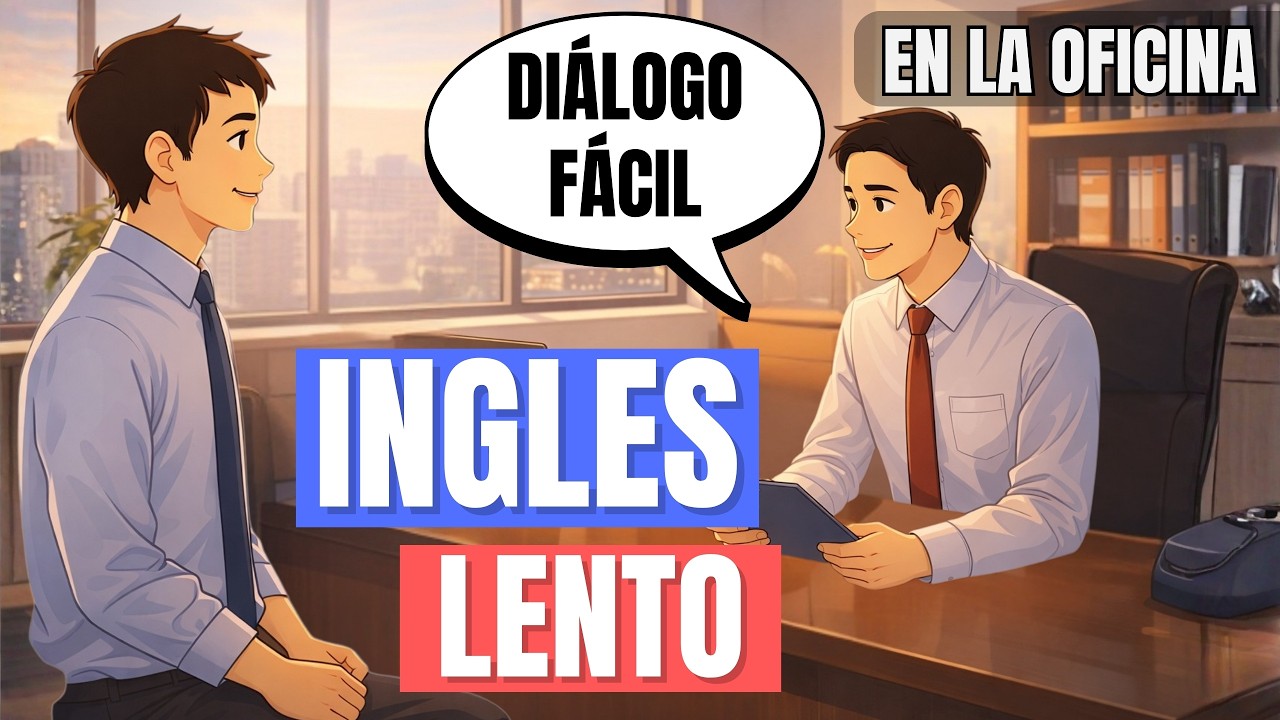 DIÁLOGO en INGLÉS FÁCIL y LENTO 🇺🇸 | Conversación con tu JEFE en el TRABAJO (Nivel A2-B1)