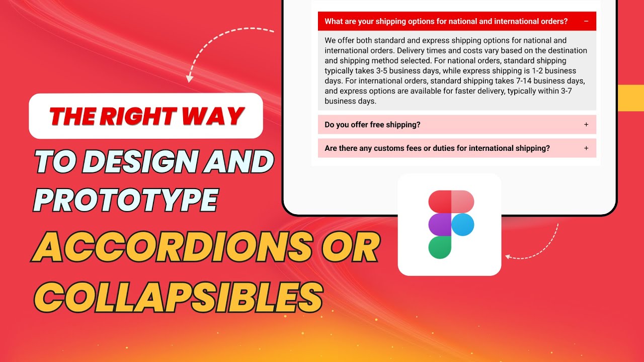 How to design and prototype an accordion or collapsible on figma - UI Components for Beginners