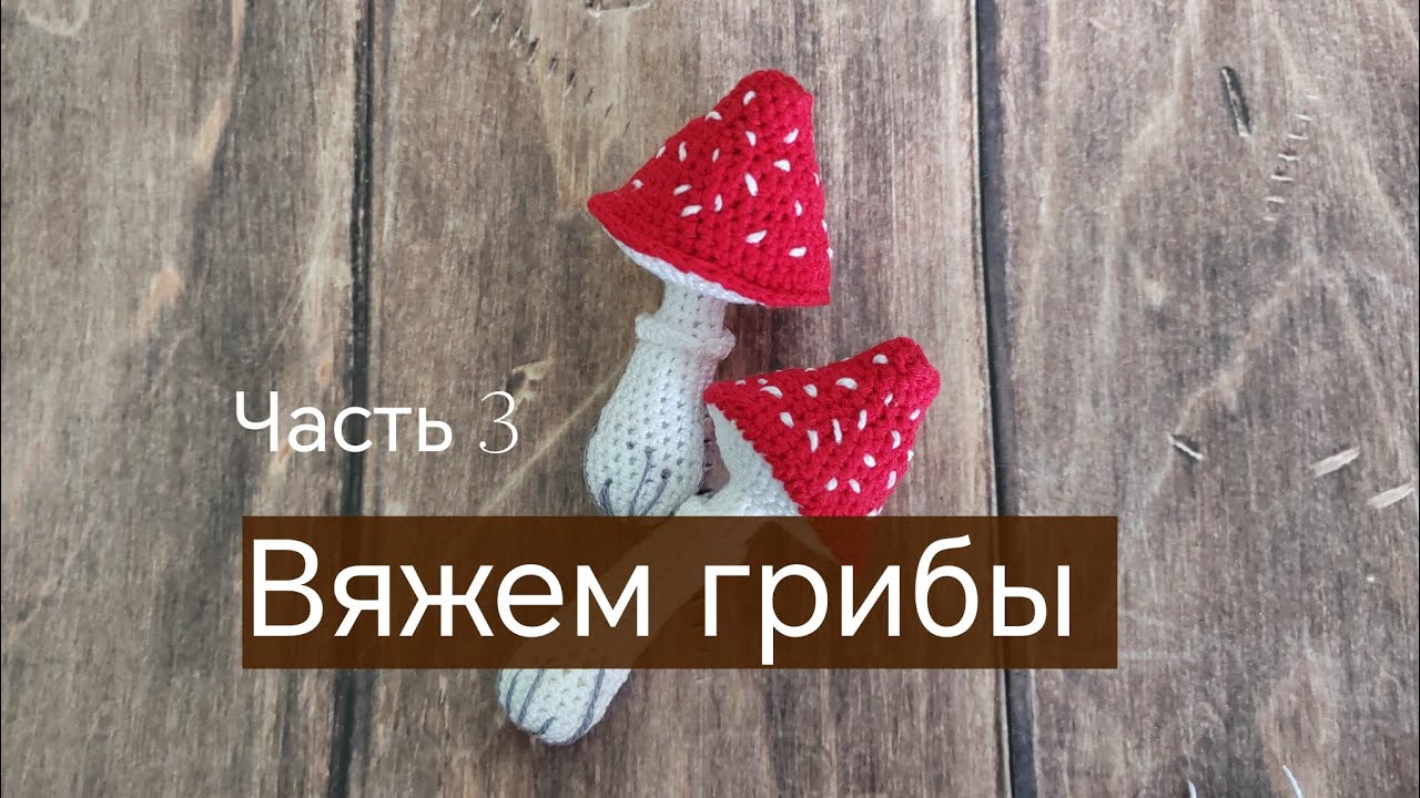 Вяжем гриб. Мастер класс 