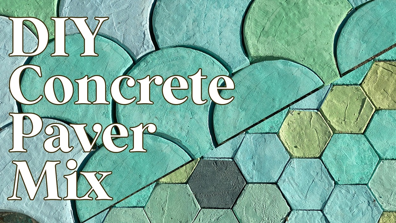 Colorful Concrete Paver Mix for Use with Interlocking Plastic Molds