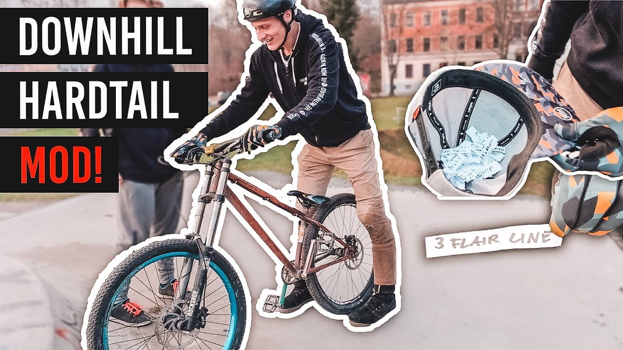 50 TRICKS CHALLENGE! + Downhill Hardtail Modification Bike