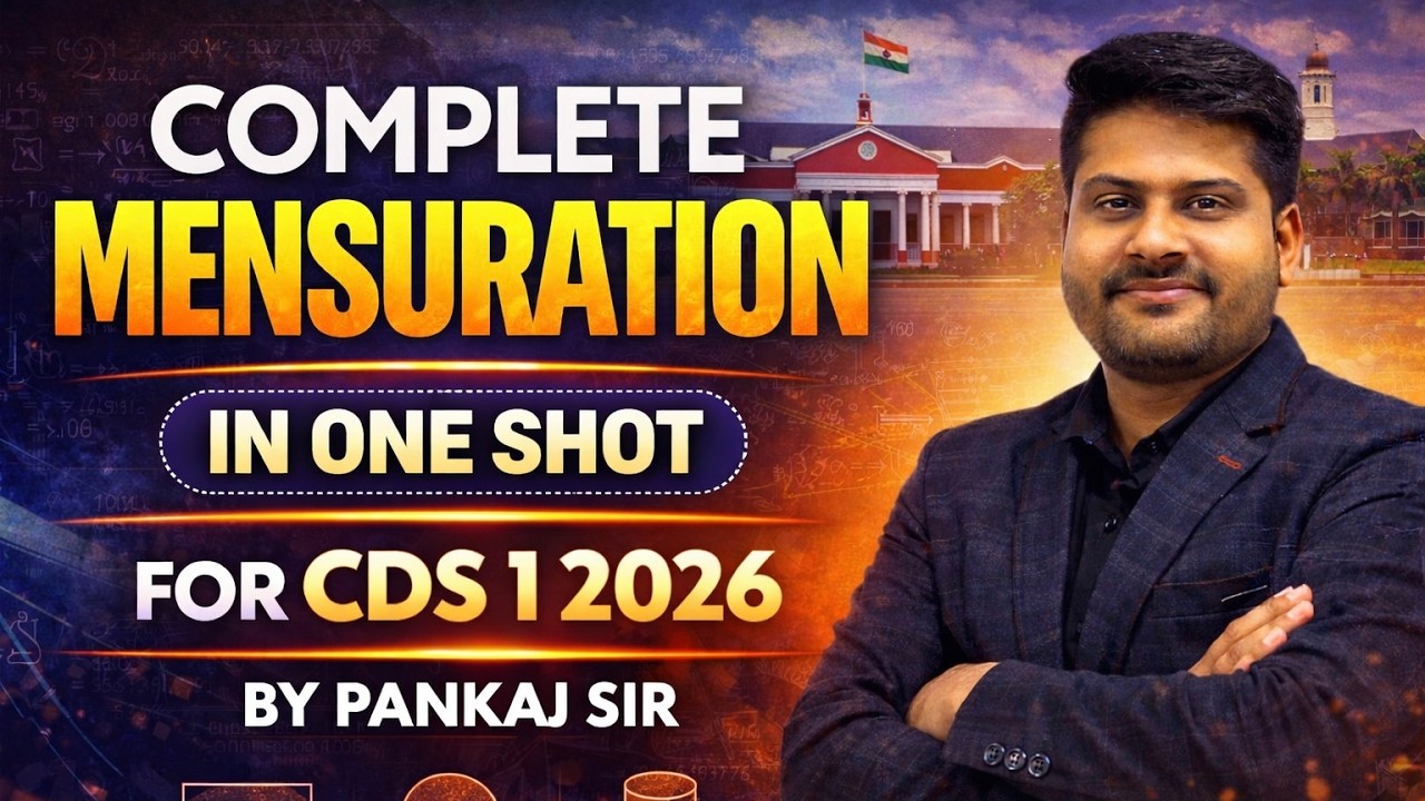 Complete Mensuration 2D & 3D in One Shot | One Shot Class | CDS Preparation #mensurationoneshot
