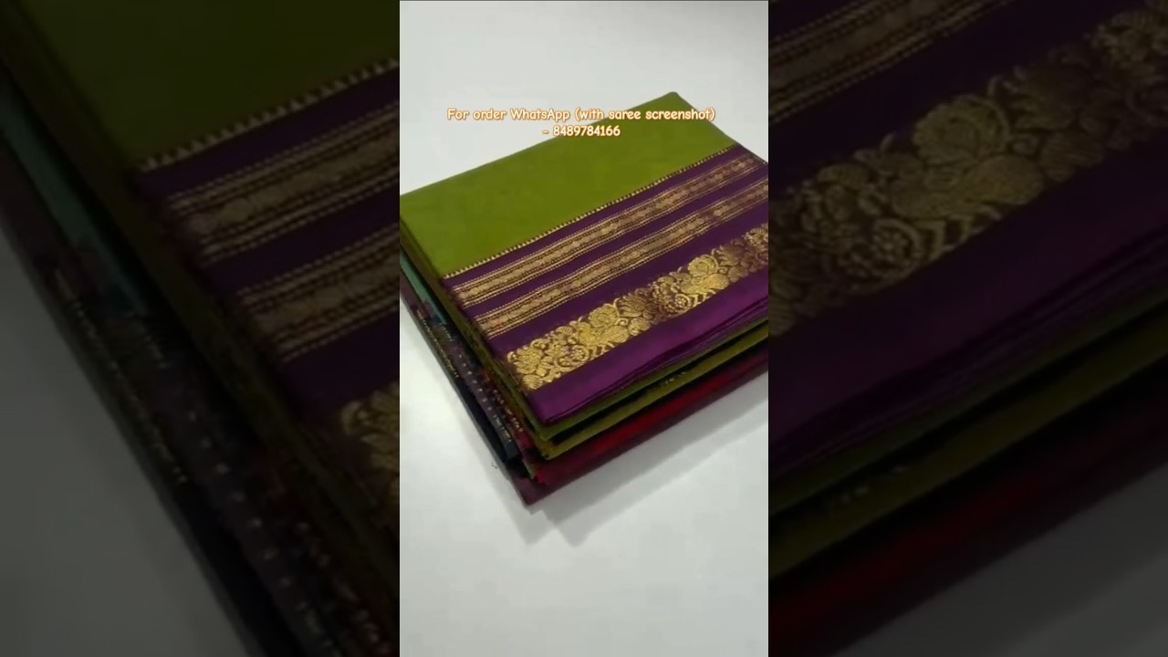 Chettinad Cotton Sarees ₹620 Pure cotton #short #shortfeet #sarees