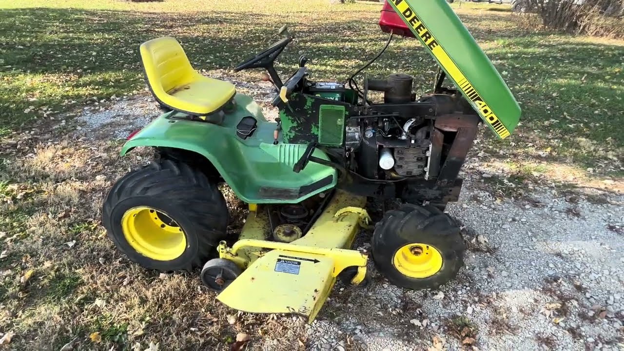 Заведётся ли он? Видео №1: John Deere 400 с двигателем Kohler K532 и неисправным регулятором обор...