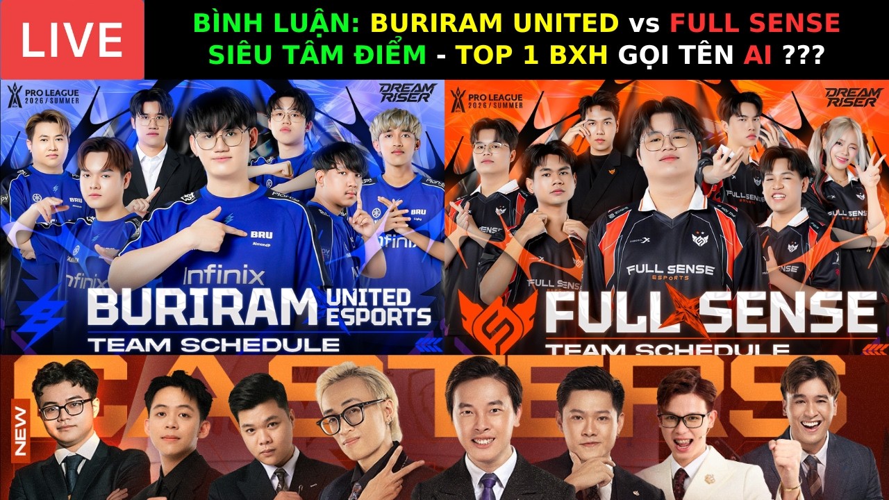 BÌNH LUẬN - TÂM ĐIỂM THÁI LAN RPL 2026 - BURIRAM UNITED vs FULL SENSE  - TOP 1 BXH GỌI TÊN AI ???