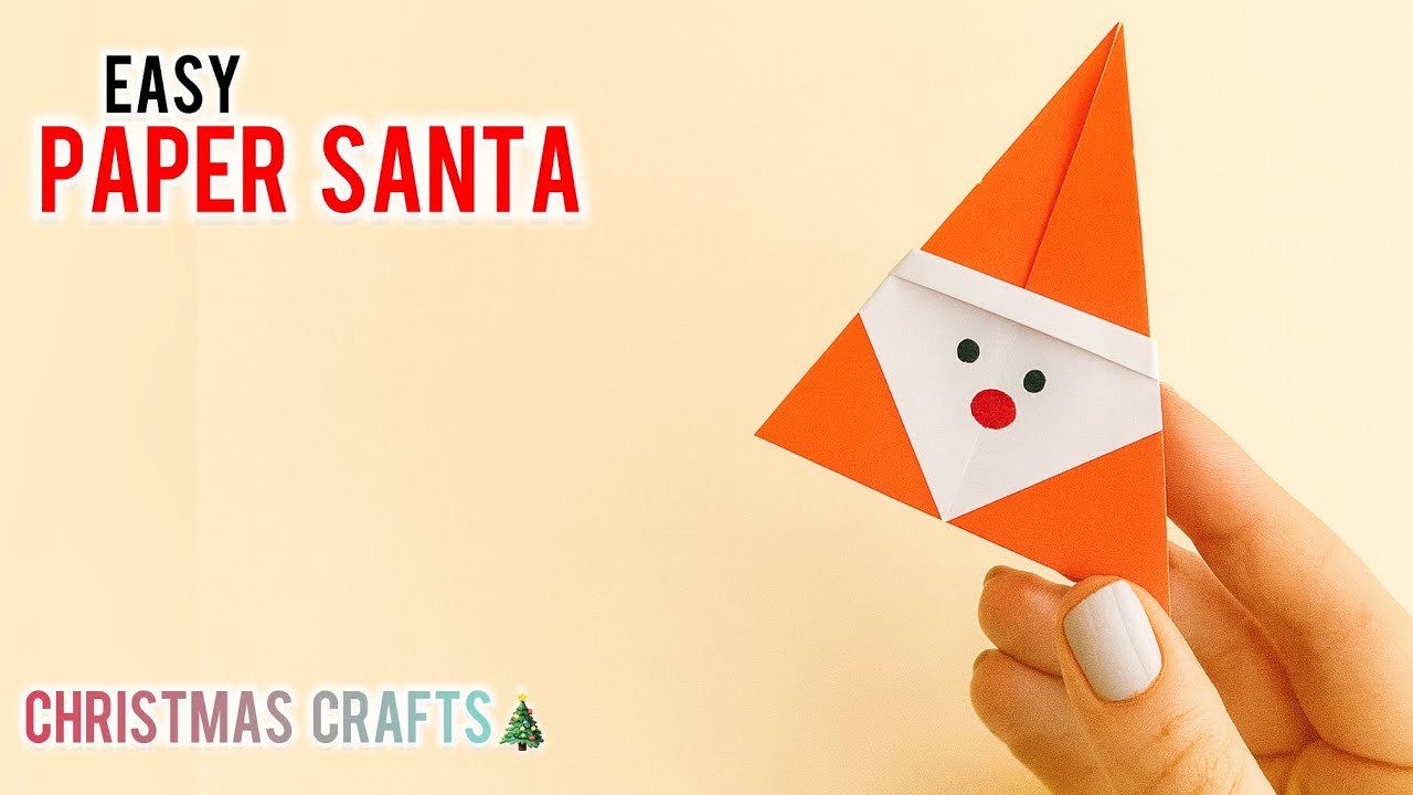 Easy Paper Santa DIY | Cute Origami Christmas Craft Tutorial🎄