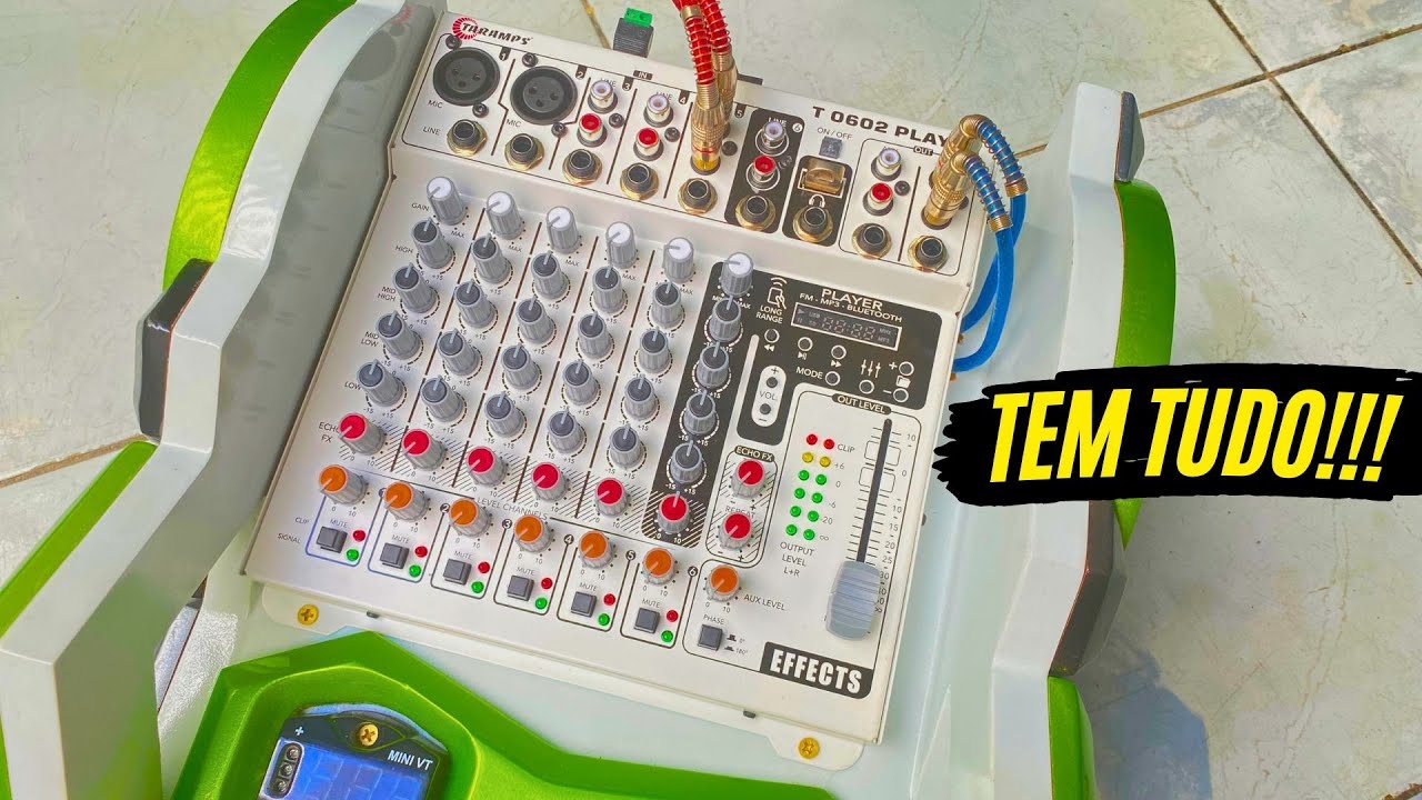 Mesa Taramps Som Automotivo Lançamento T 0602 Player 6 Canal