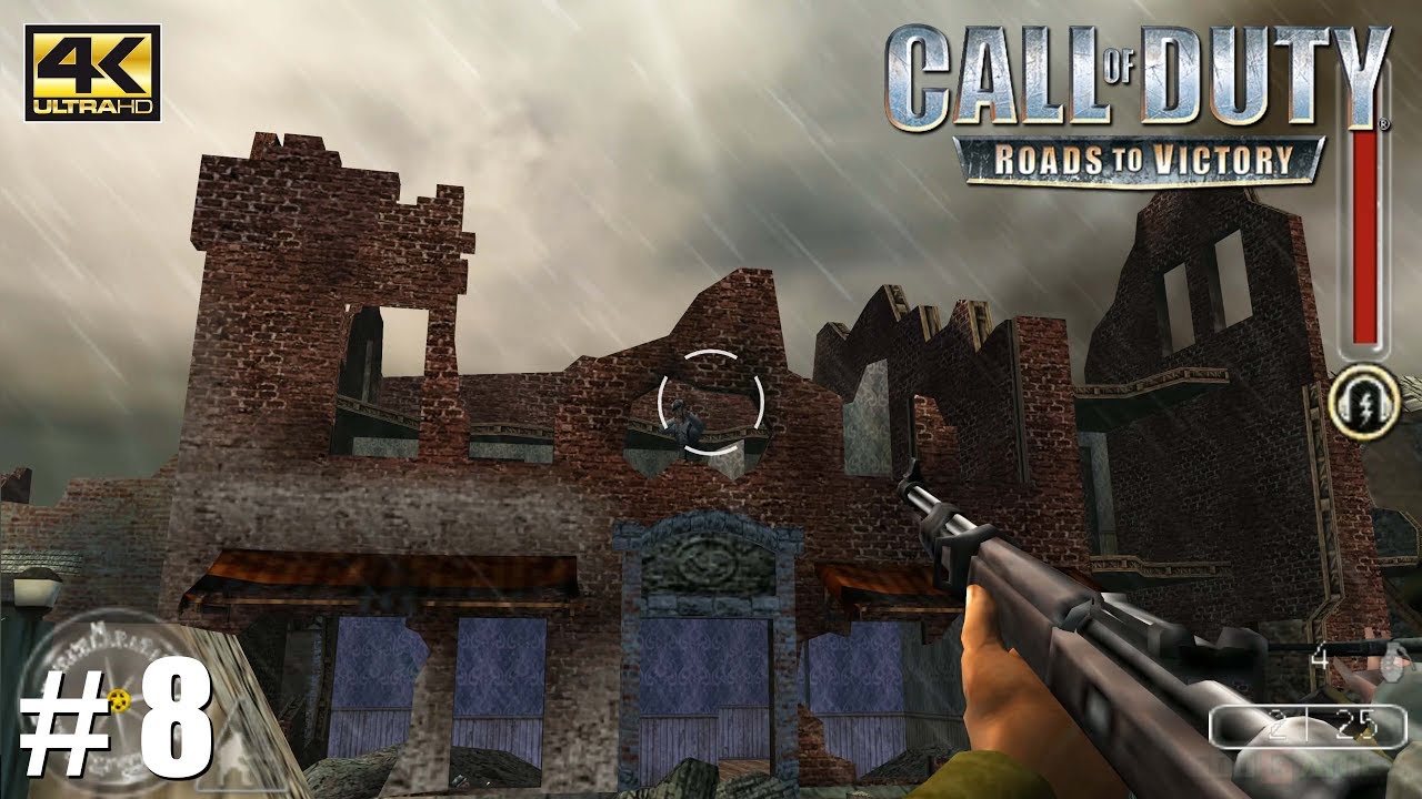 Call of Duty: Roads to Victory - PSP Playthrough 4k 2160p / Mouse & Keyboard / GlovePIE PART 8