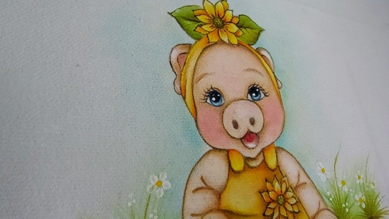 Como pintar porquinha no tecido