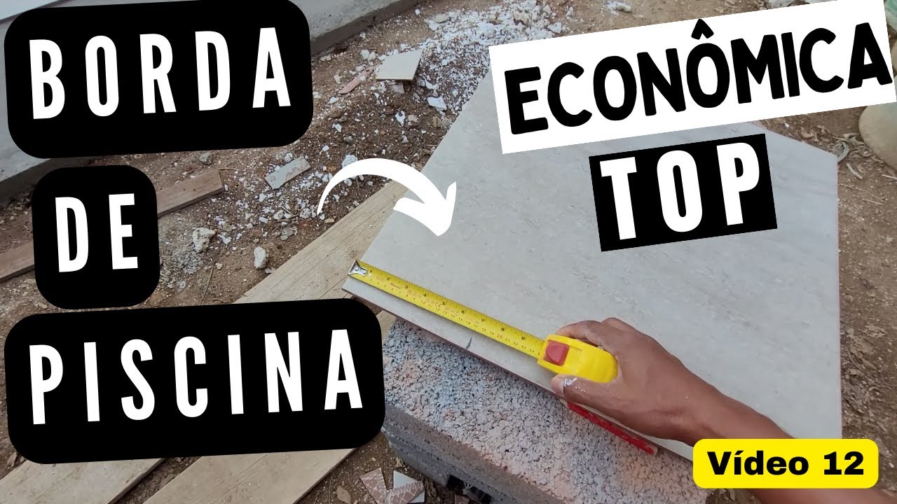 12💥Borda de piscina barato e econômica passo a passo