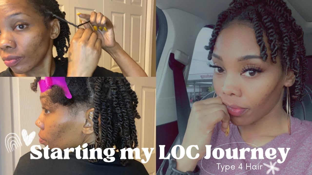 DIY Starter Loc Install! Loc parting and sizing | Two Strand Starter Locs on Type 4 Hair