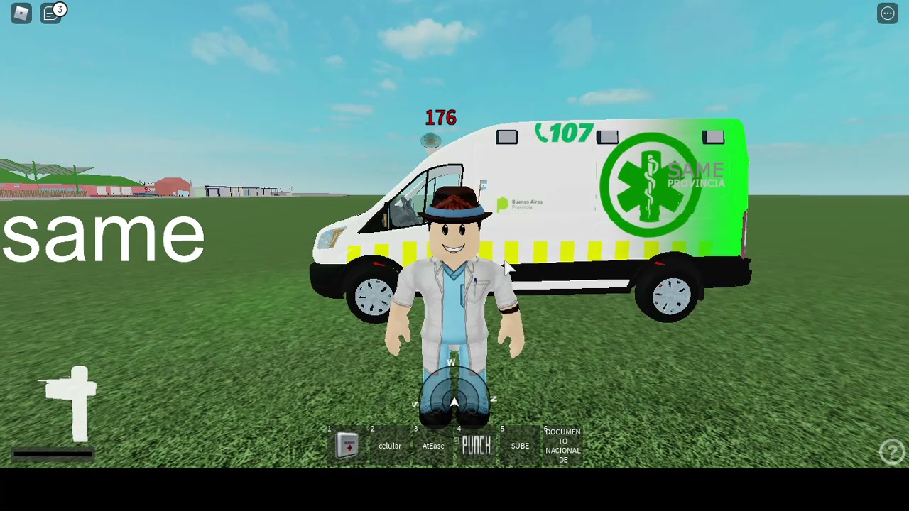 sirenas autos e vestimenta de policia argentina beta (roblox) primer video