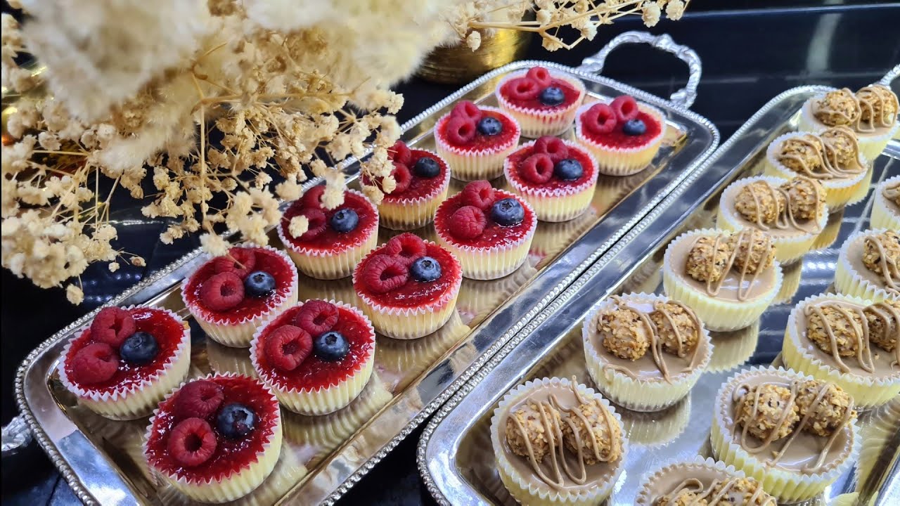 ميني تشيز كيك فالفرن بمذاق مميز تايتحضر فوقت وجيز ساهل ماهل mini cheesecakes