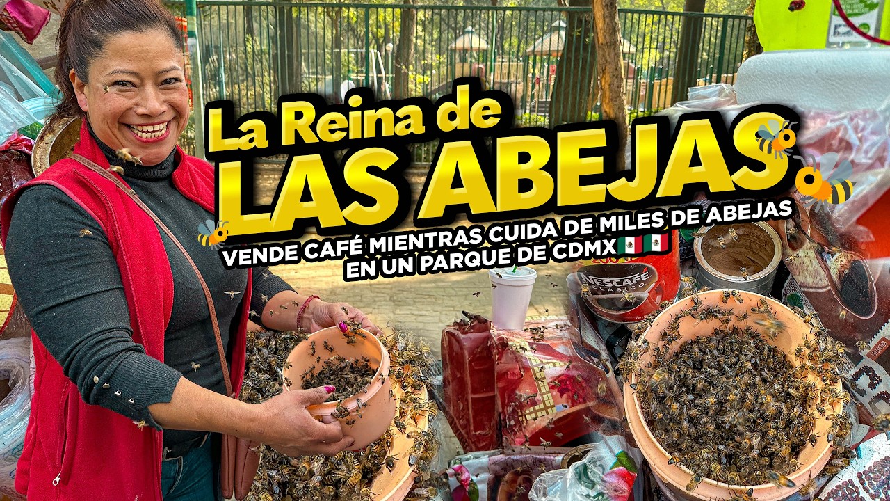 Pan, café y abejas en este puesto con Doña Mary en CDMX🐝😍🇲🇽 #cdmx