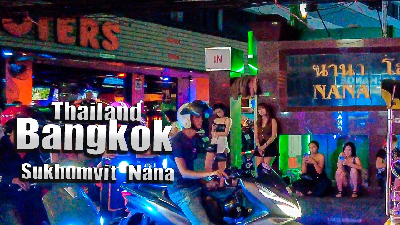 4K Bangkok evening walk NanaPlaza to Sukhumvit Road Travel, Thailand