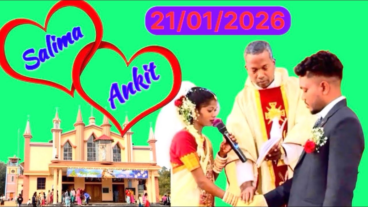 ✝️#Salima weds #Ankit church 💒 Marraige #Bihabandh parish 21/01/2026