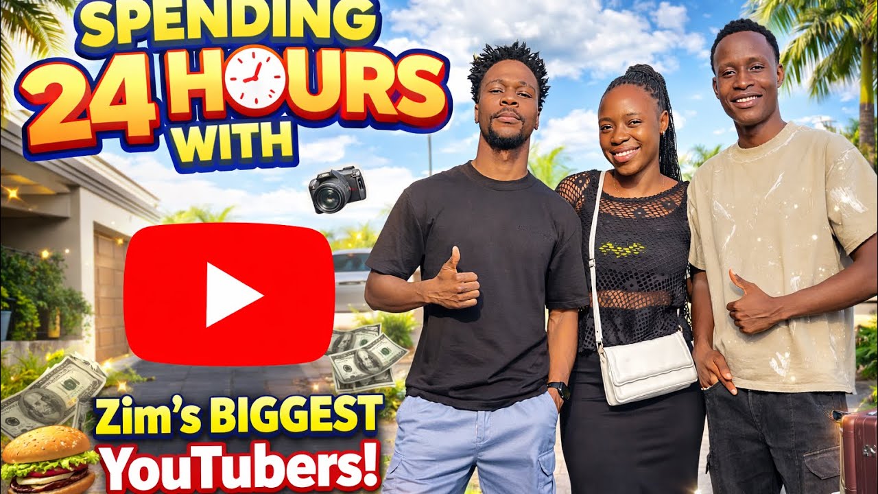 SPENDING 24HOURS WITH ZIM’S BIGGEST YOUTUBERS🇿🇼🇿🇼@kelvinbirioti @Praise_Makara(BEHIND THE SCENES)😂‼️