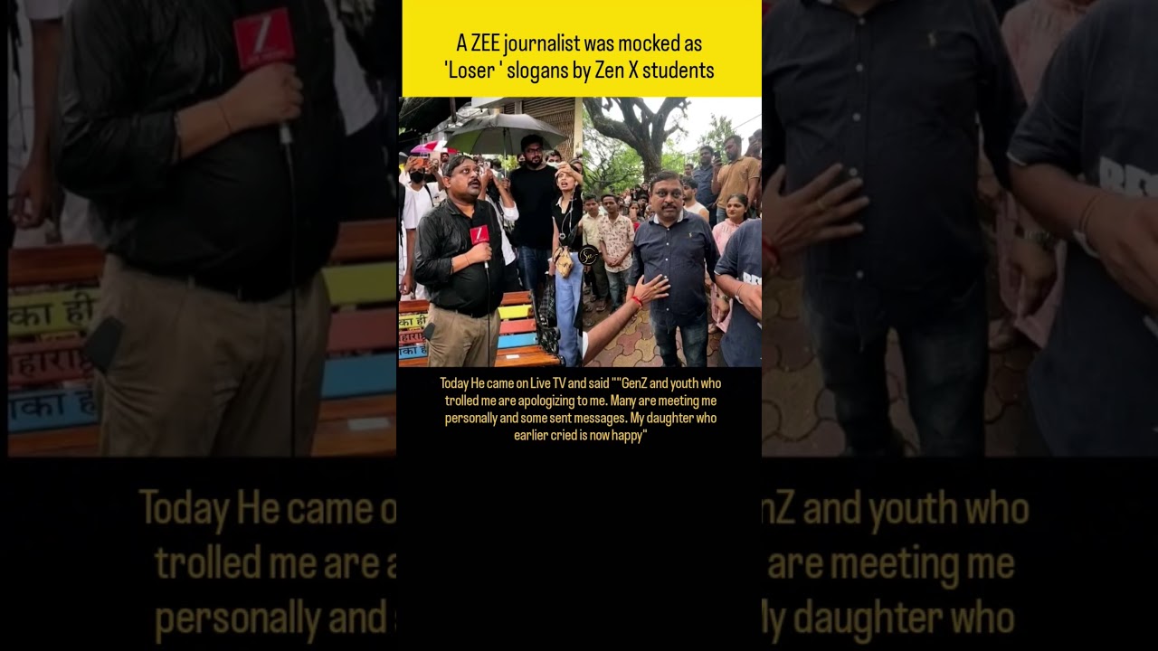 ZEE Journalist Says Gen Z Is Now Apologising After 'Loser' Chants