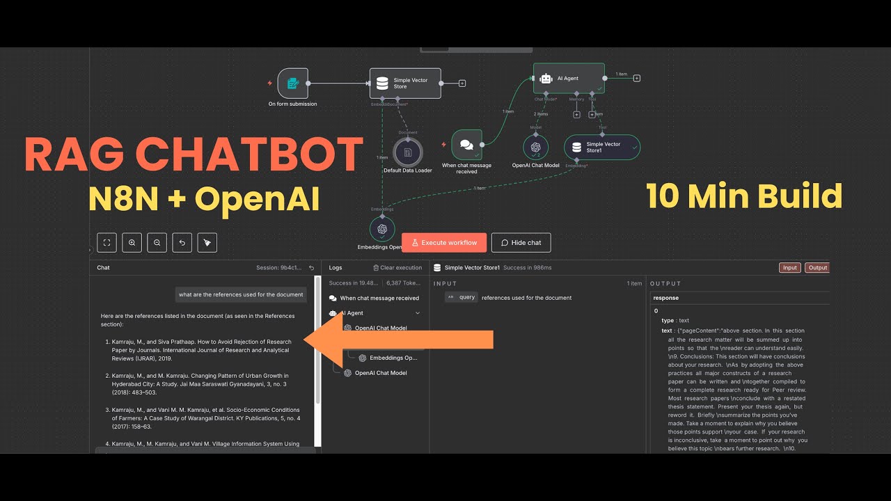Upload PDFs, Chat with AI - Build RAG System from Scratch (N8N Tutorial)