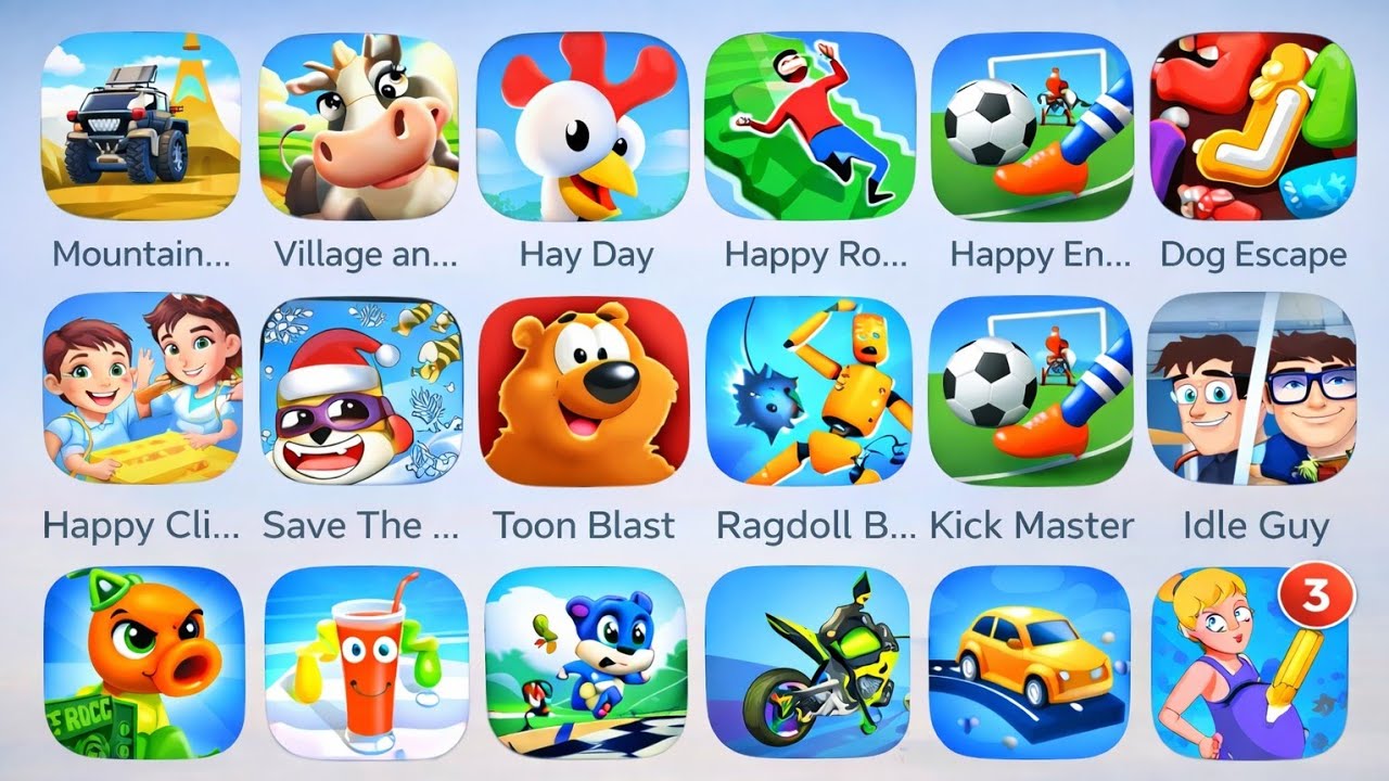 Subway Surf,  Tom Gold Run,  Minion Rush,  Going Balls 