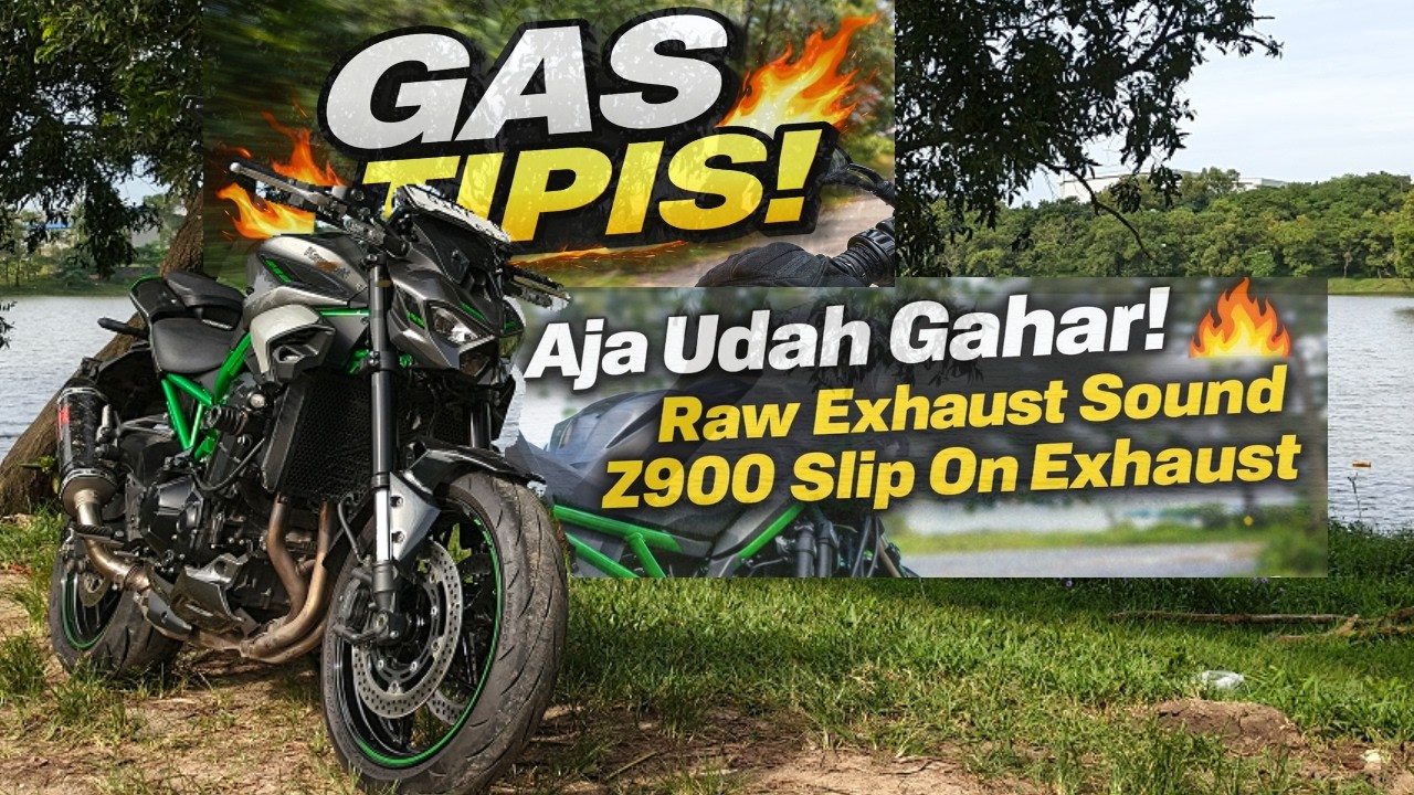 Gas Tipis Aja Udah Gahar! 🔥 Raw Exhaust Sound Z900 Slip On Exhaust
