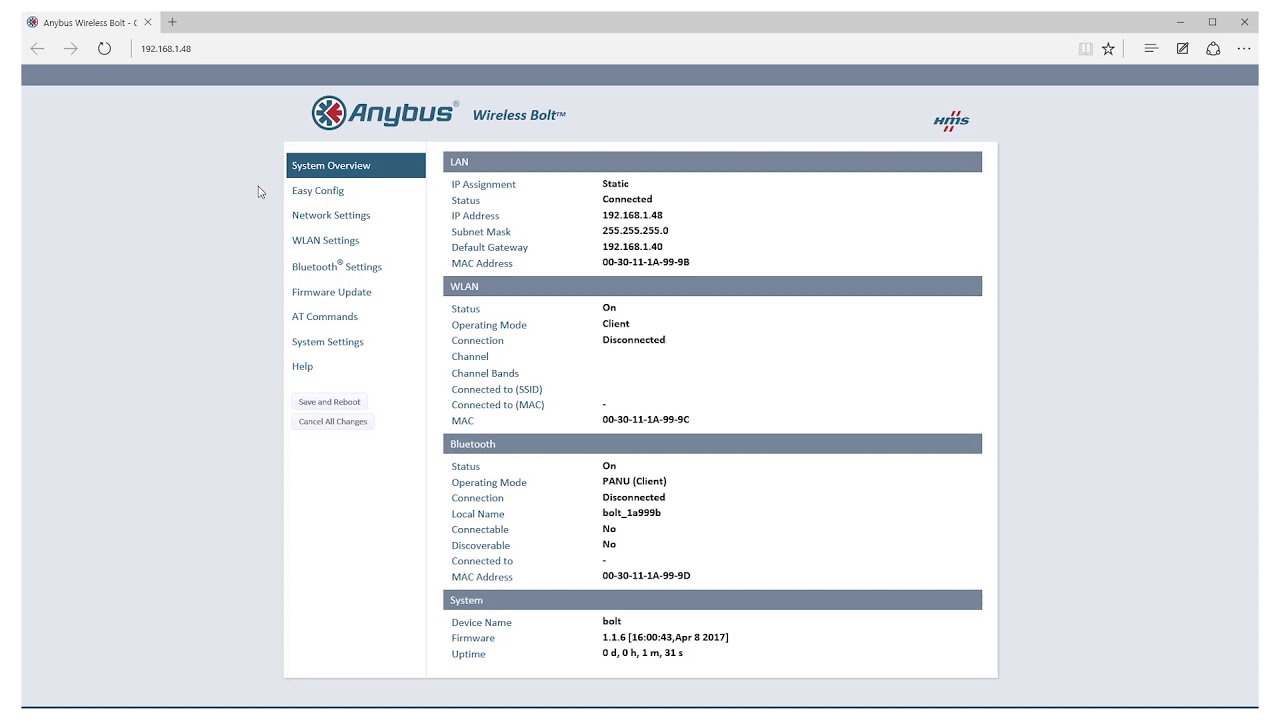 How to Setup the HMS Anybus Bolt WIFI Access Point