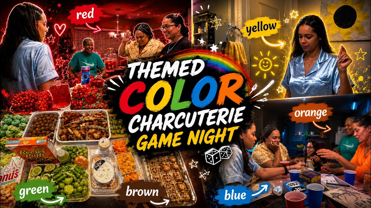 Color-themed charcuterie game night 🌈 | Haley WC