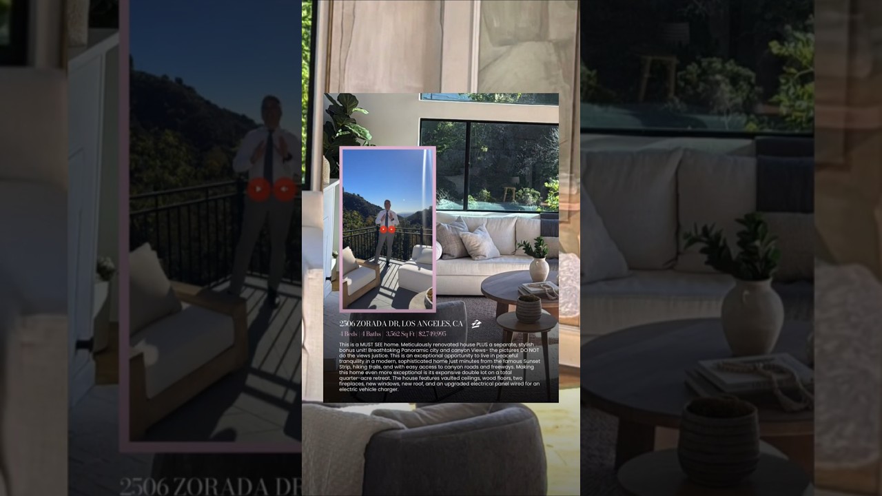 Hi Kristina POV: $2.75M Renovated View Home & Studio in Los Angeles