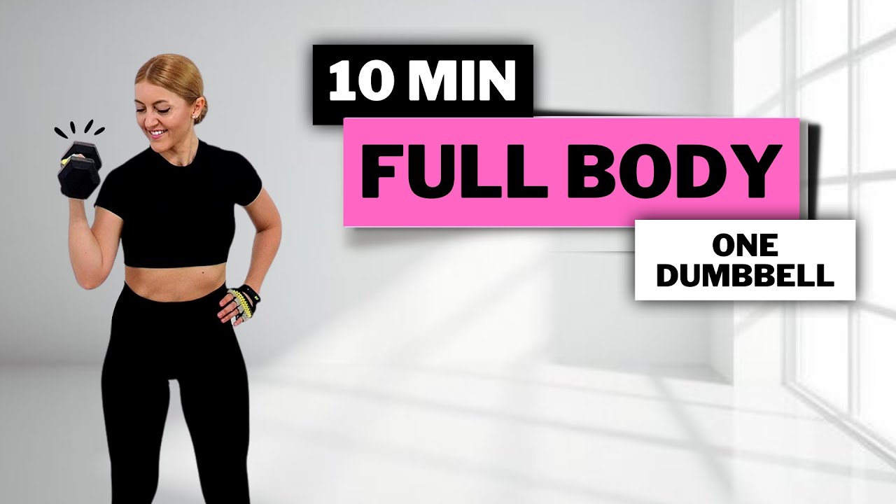🔥10 min FULL BODY WORKOUT - One Dumbbell🔥FULL BODY COMPOUND MOVES🔥No Jumping🔥