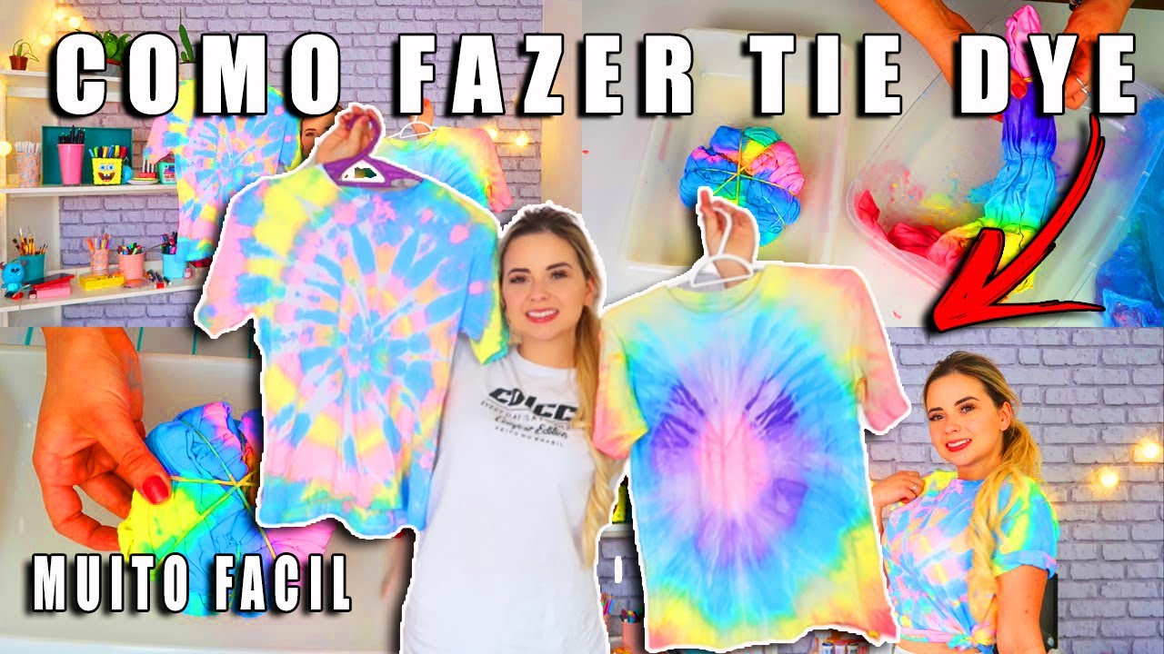 COMO FAZER TIE DYE PARA CRIANÇAS PASSO A PASSO I HOW TO TIE DYE |Amanda Azevedo