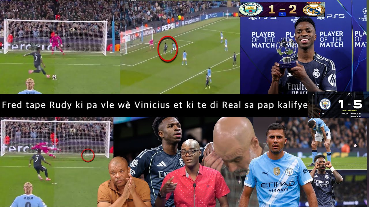 Fred sou kalifikasyon Real Madrid kont City jodia, Li frape Rudy fò ki pa vle wè Vinicius ak Real 