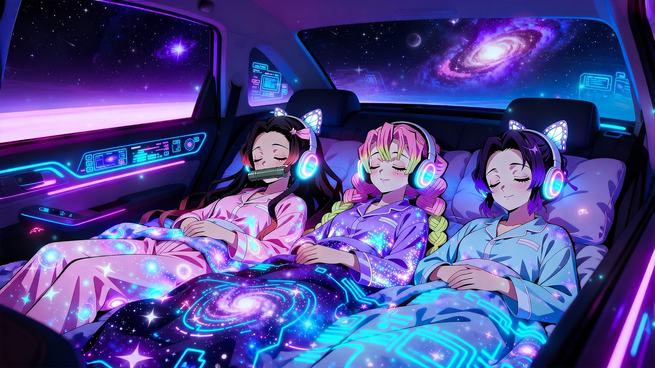 Sleep Music with Nezuko, Mitsuri & Shinobu 🌙 Enter Deep Sleep Instantly 😴 Healing Stress, Anxiet