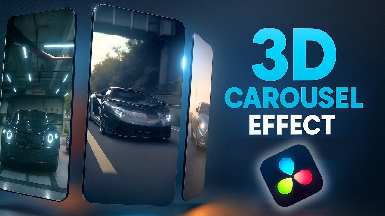 3D Carousel Animation in DaVinci Resolve – Easy & Powerful!