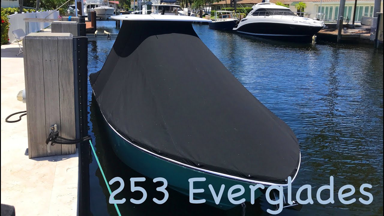 253 Everglades SUNSHADE & BOAT COVER! BEST Sun PROTECTION!