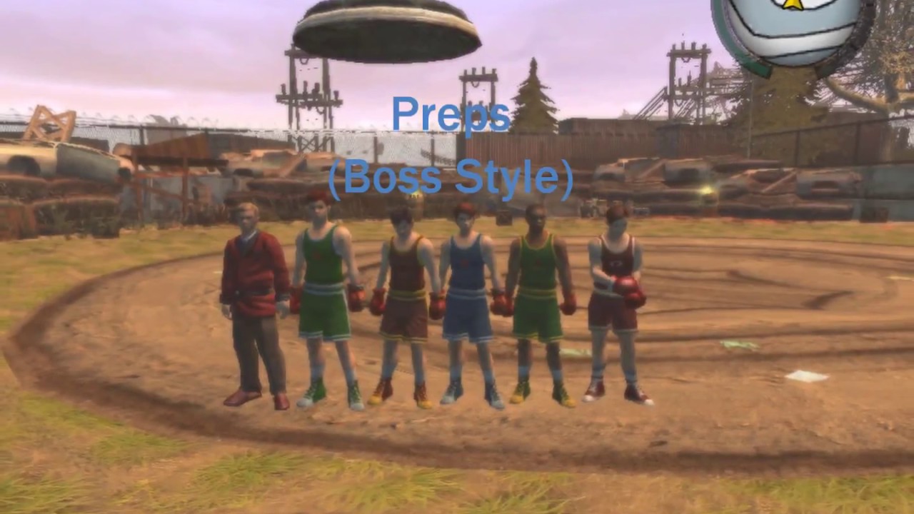 Bully SE Ted (Full Boss Style), Damon (Boss Health) Mascot (675) vs Preps (Boss Style)