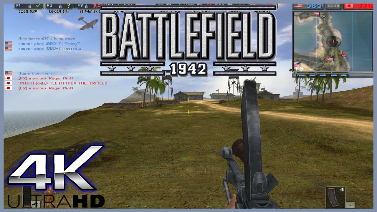 Battlefield 1942 Multiplayer 2020 Wake Island Gameplay 4K
