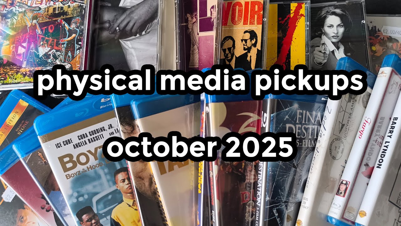 my october 2025 physical media haul (blu-rays + cds)