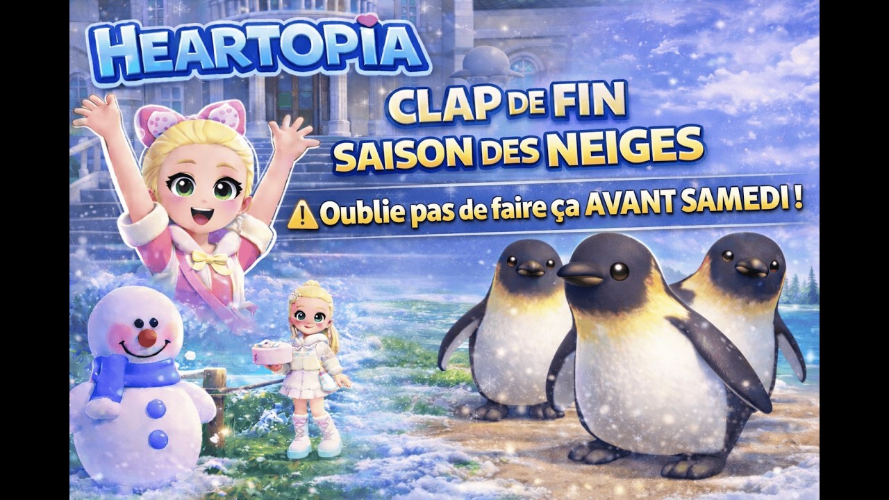 Heartopia 💗| Fin de la Saison des Neiges ! Faites ça avant samedi ! #heartopia #cozygaming #gamingfr