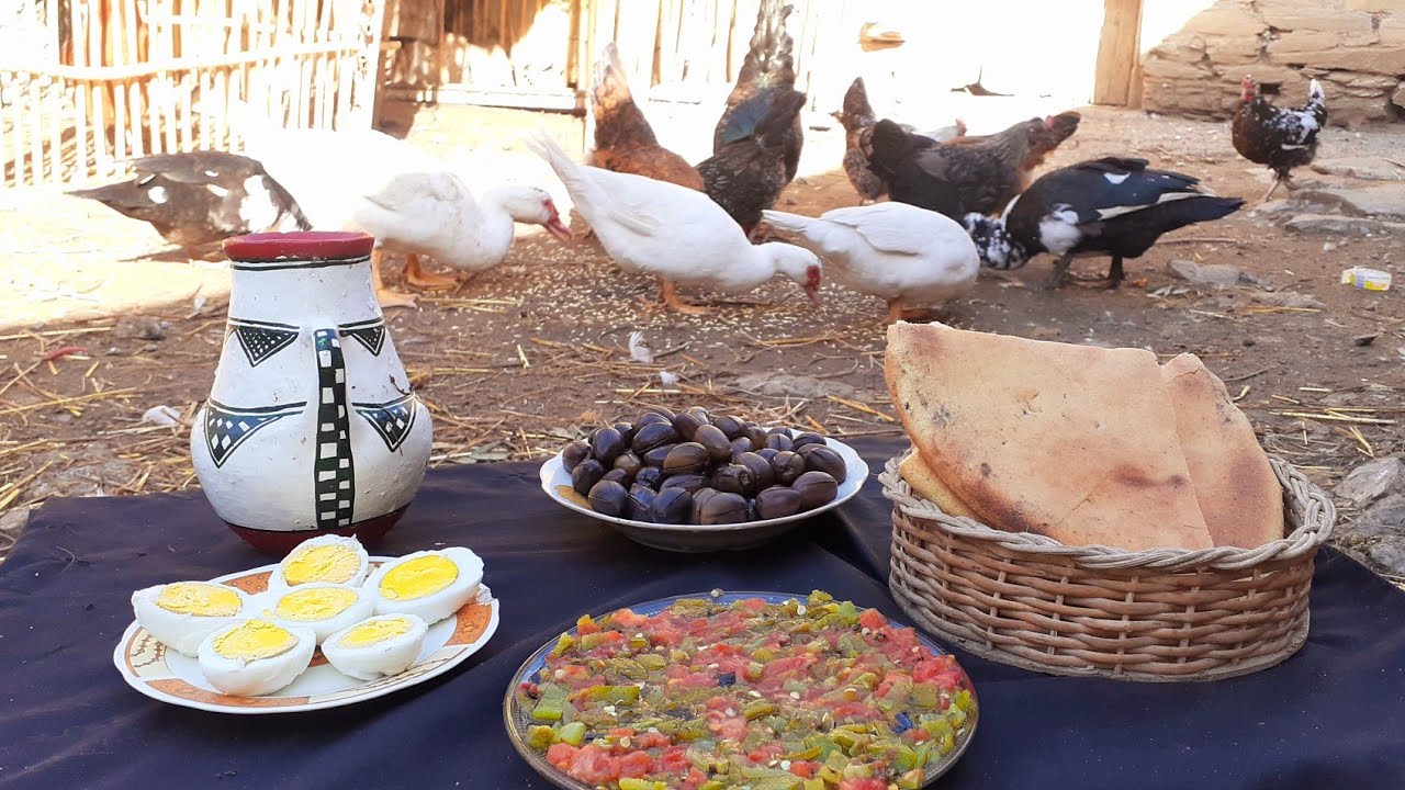 العيش في الريف الجزائري - تحضير غداء بسيط وصحي بين احضان الطبيعة في قريتنا الجميلة