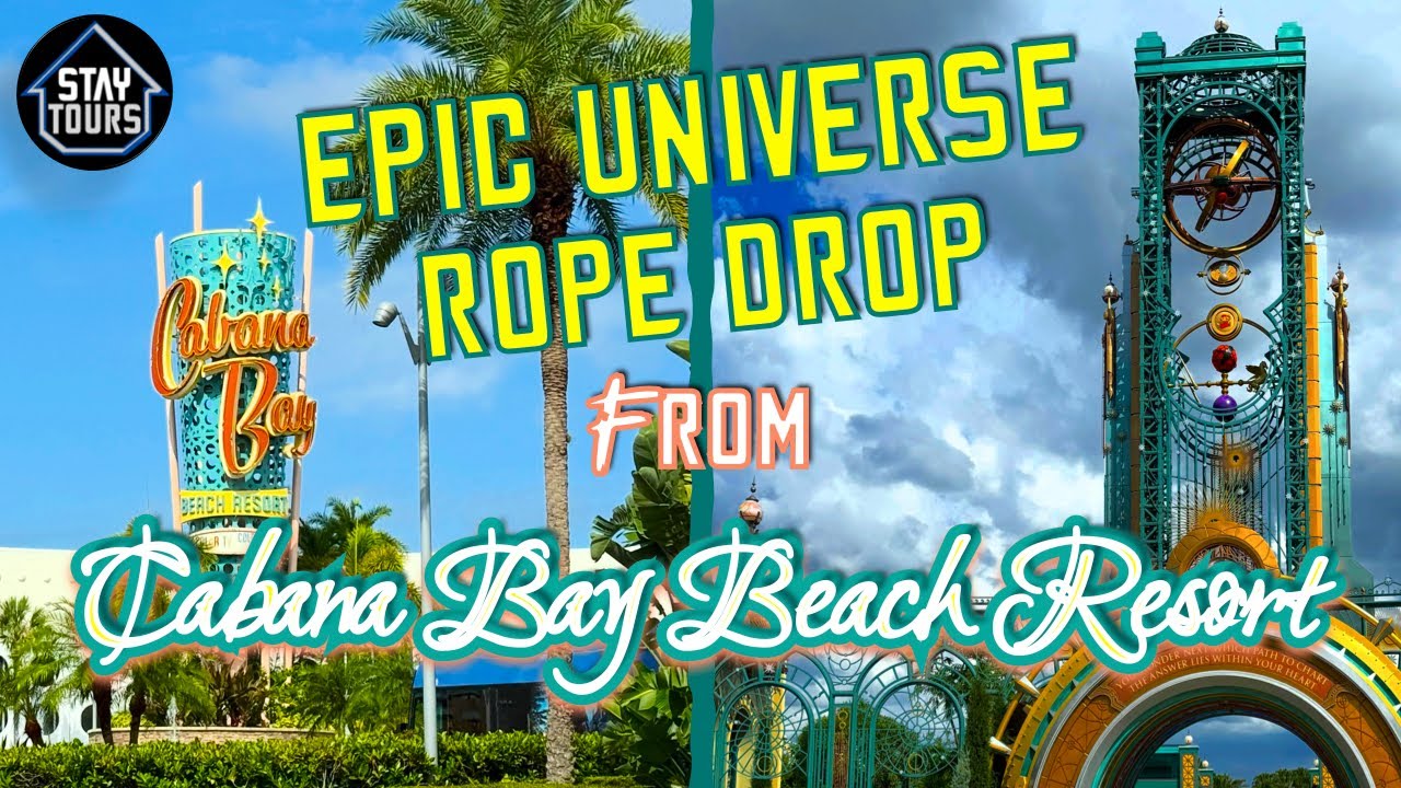Which EPIC UNIVERSE portal to rope drop from CABANA BAY, a great value and family-friendly resort