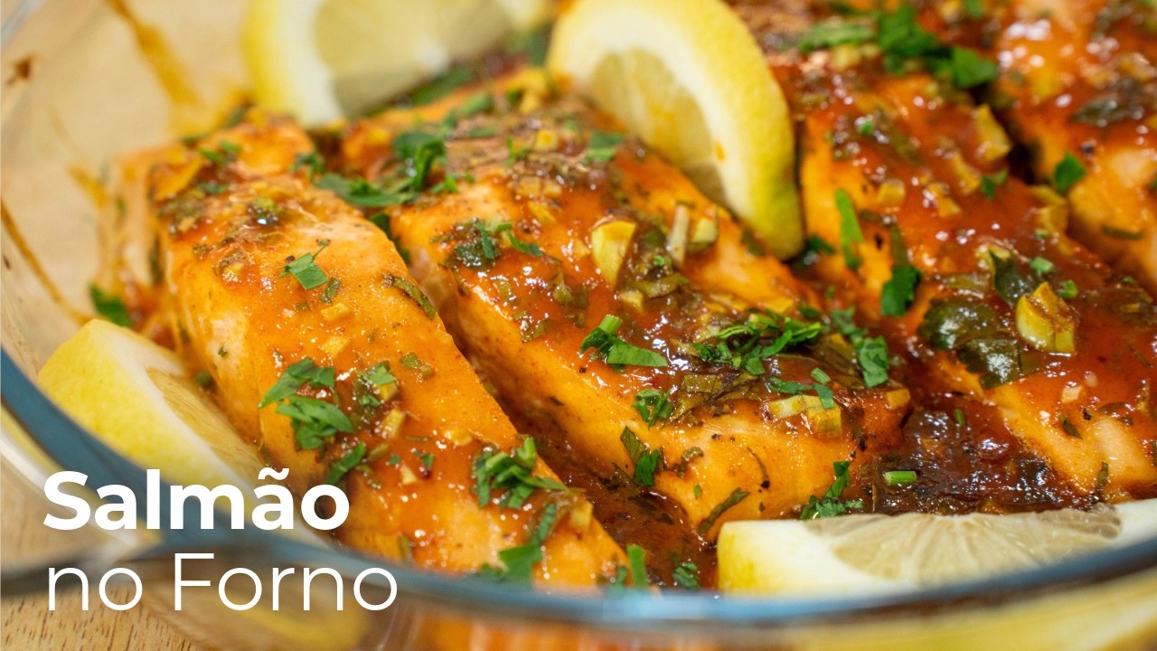 Salmão no Forno SUCULENTO e Cheio de Sabor | Receita Rápida e Deliciosa