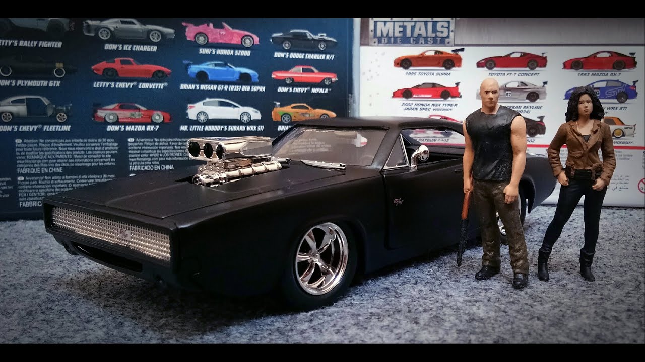 Unboxing Dom's Dodge Charger R/T ,Jada Toys diecast scale 1/24 Fast and Furious(black matte)