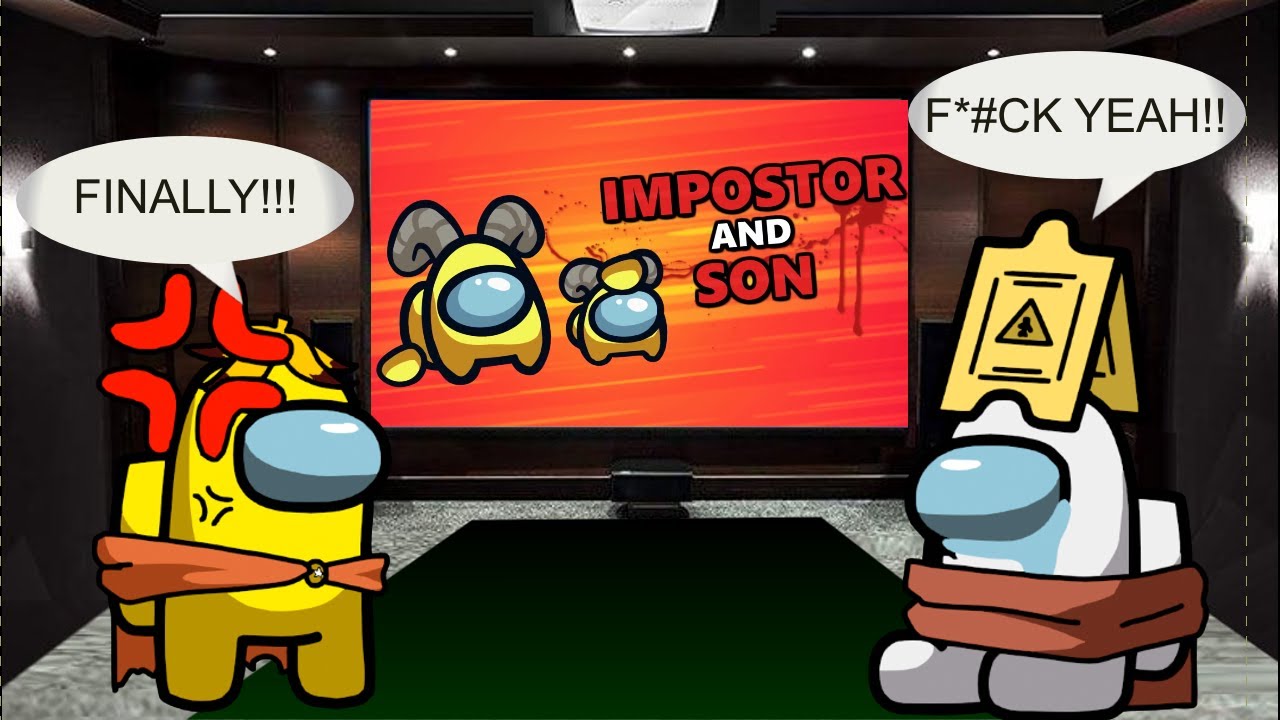Impostor and Son | among us characters react to Among Us Animation