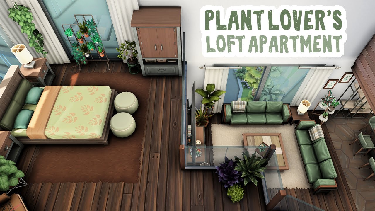 Лофт любителя растений 🌱 || The Sims 4 Ремонт квартиры: Быстрая постройка