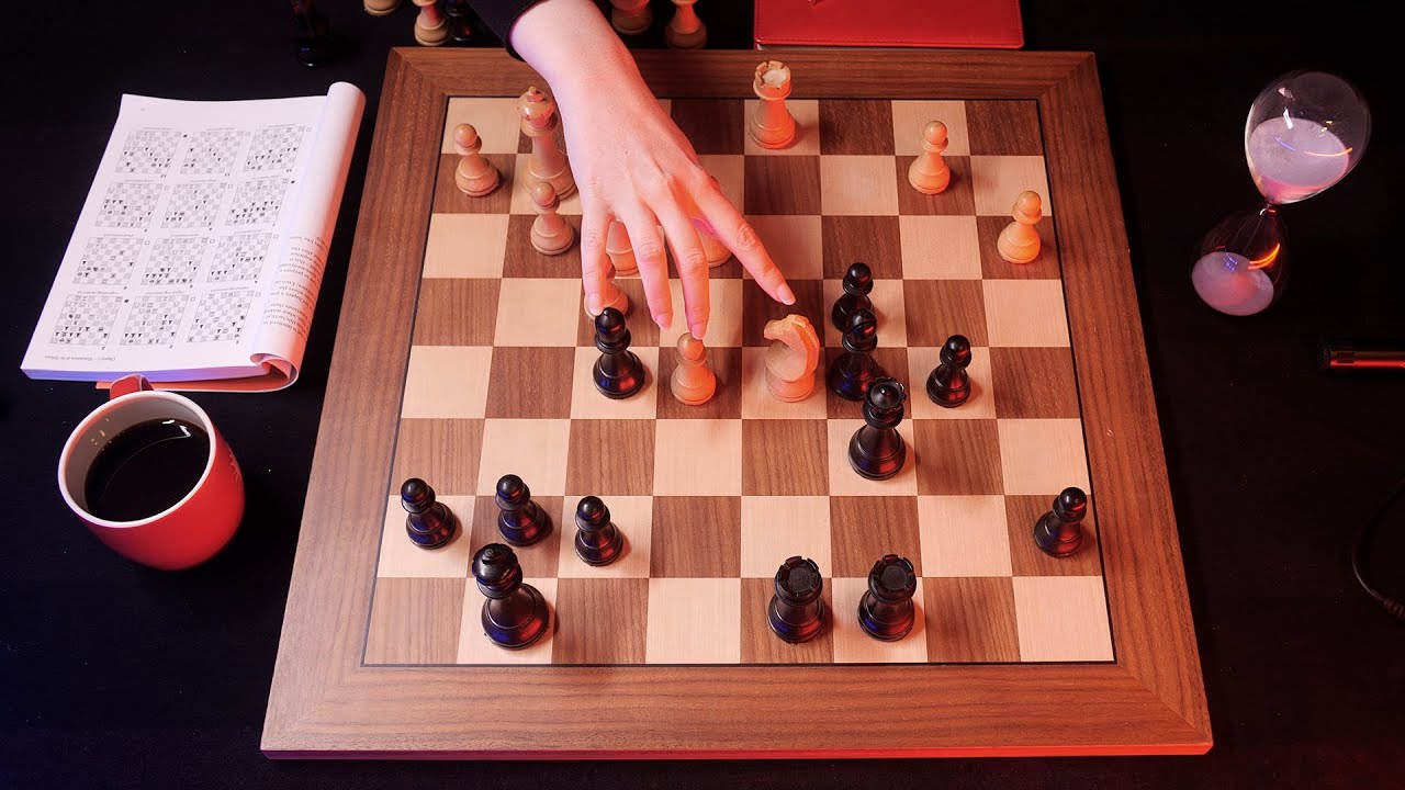 Girl Solves 1001 Chess Puzzles for ASMR (Whisper, cozy, study session)