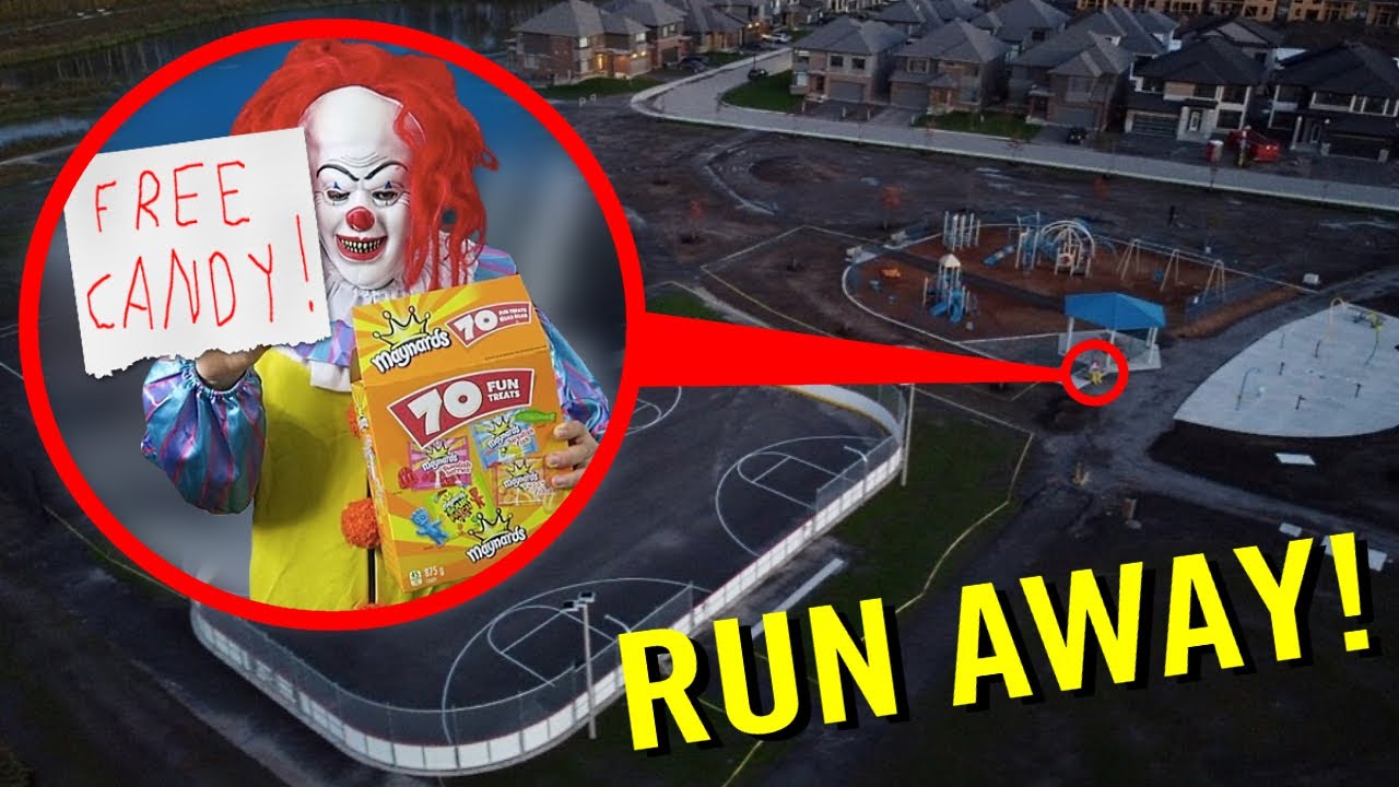 DO NOT approach this killer clown if you see him giving candy before HALLOWEEN!! (GET AWAY FAST!)