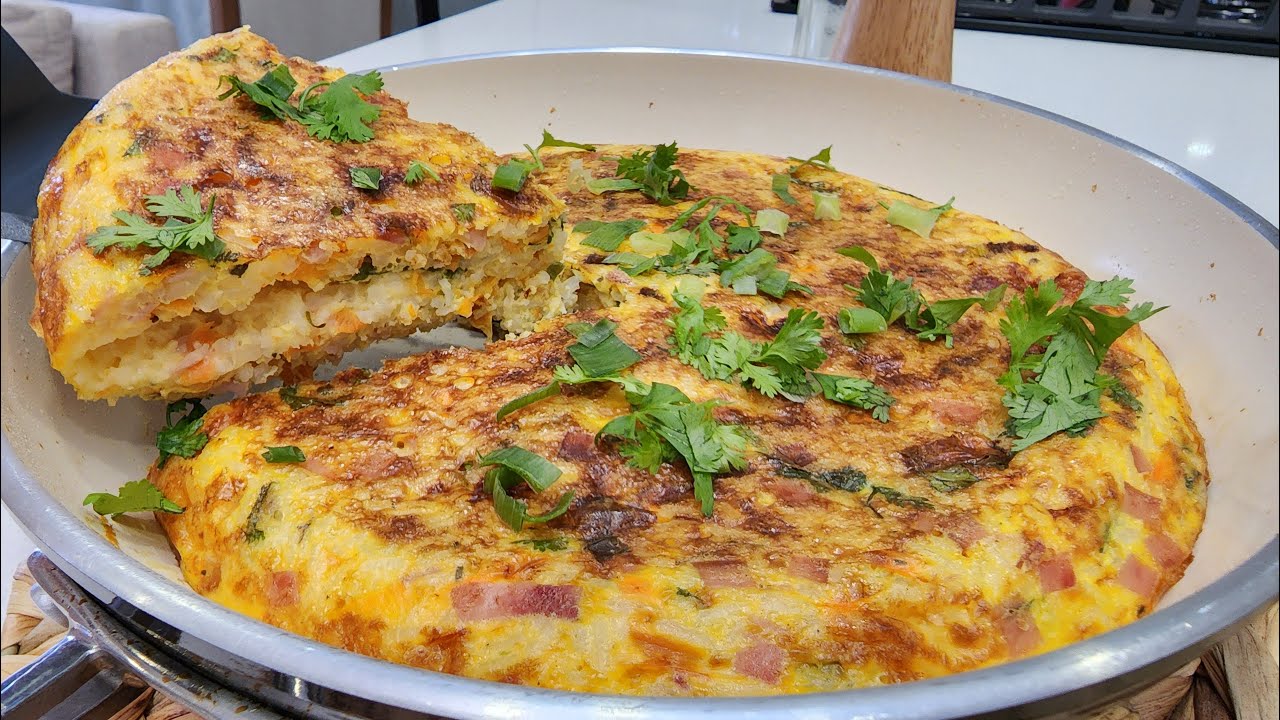 COMO HACER TORTA DE ARROZ EN EL SARTÉN - UNA RECETA FÁCIL RAPIDA Y DELICIOSA