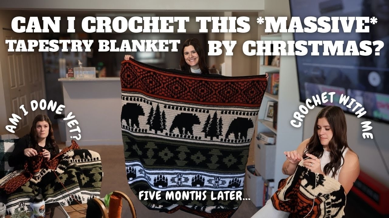 Attempting To Crochet A Blanket Before Christmas (everything goes wrong 😵) | a crochet vlog