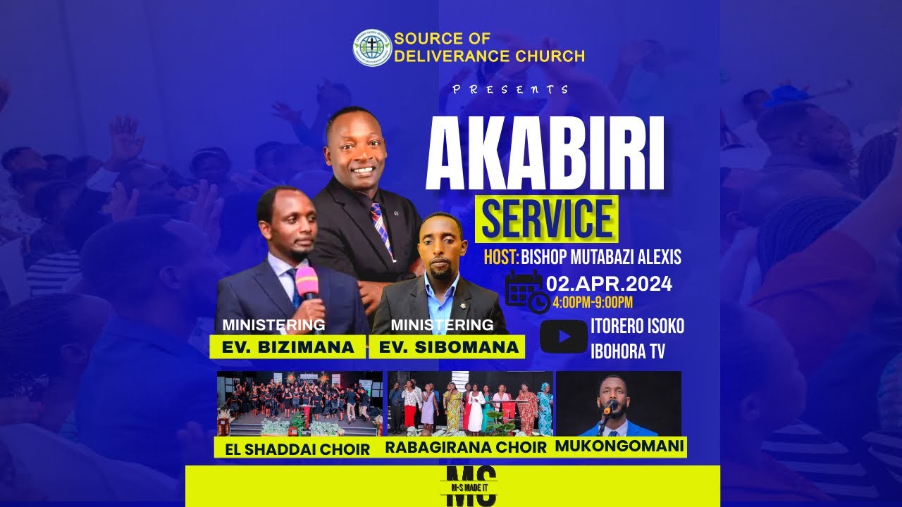 AKABIRI EVENING SERVICE WITH BISHOP MUTABAZI ALEX,EV. BIZIMANA PAUL,EV. SIBOMANA 02.04.2024