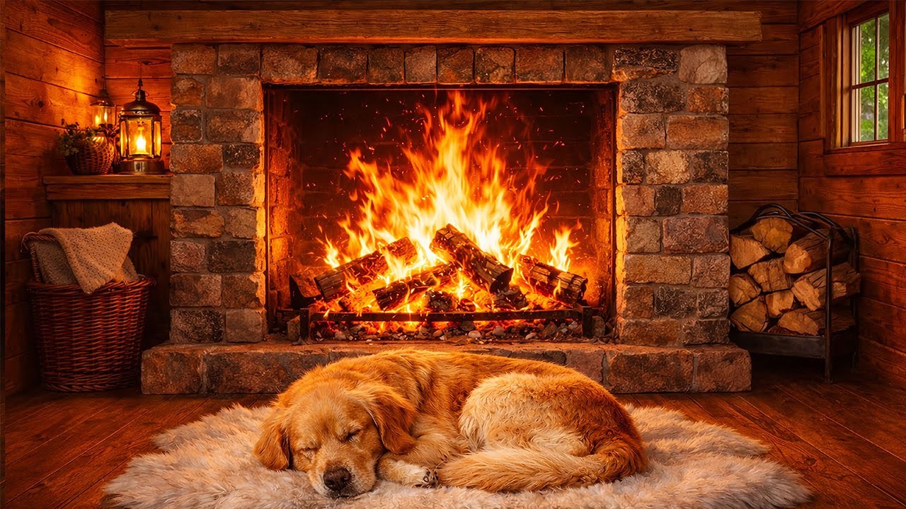 🔥 Fireplace Ambience: Relaxing Crackling Logs (Fireplace 4K) 10 Hours
